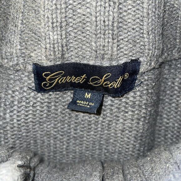 Garret Scott 100% Cotton Cardigan Sweater Grey Men's Size M - Picture 5 of 6